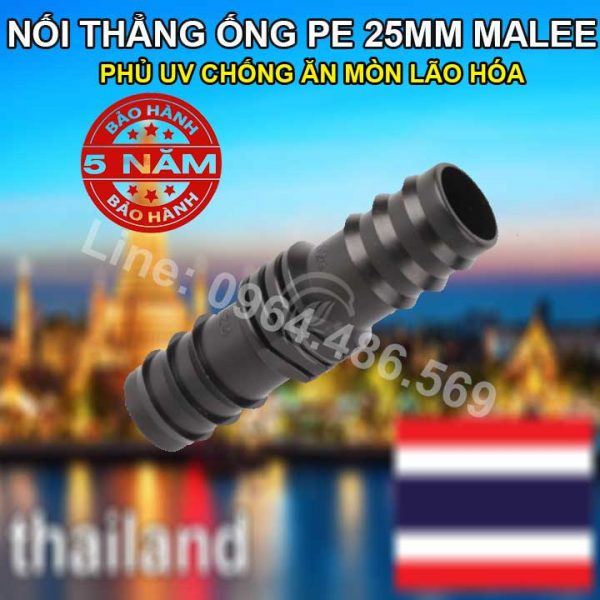 Nối thẳng ống pe 25mm Malee