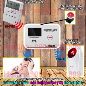Hệ thống cảnh báo cháy nhiệt độ không dây qua điện thoại ATA TWS-01
